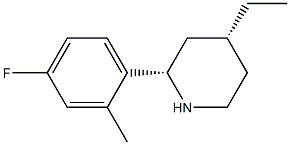 CIS-4-ETHYL-2-(4-FLUORO-2-METHYLPHENYL)PIPERIDINE 结构式