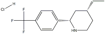 CIS-4-ETHYL-2-[4-(TRIFLUOROMETHYL)PHENYL]PIPERIDINE HYDROCHLORIDE 结构式