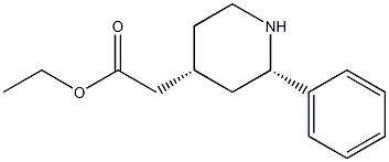 ETHYL CIS-(2-PHENYLPIPERIDIN-4-YL)ACETATE 结构式