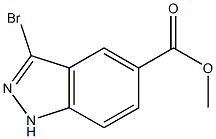 METHYL 3-BROMO-5-(1H)INDAZOLECARBOXYLATE 结构式