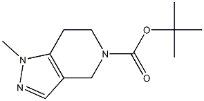TERT-BUTYL 1-METHYL-1,4,6,7-TETRAHYDRO-5H-PYRAZOLO[4,3-C]PYRIDINE-5-CARBOXYLATE 结构式