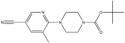 TERT-BUTYL 4-(5-CYANO-3-METHYLPYRIDIN-2-YL)PIPERAZINE-1-CARBOXYLATE 结构式