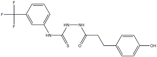 N1-[3-(trifluoromethyl)phenyl]-2-[3-(4-hydroxyphenyl)propanoyl]hydrazine-1-carbothioamide 结构式