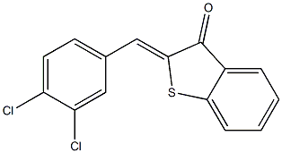 2-(3,4-dichlorobenzylidene)-2,3-dihydrobenzo[b]thiophen-3-one 结构式