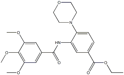 ethyl 4-morpholino-3-[(3,4,5-trimethoxybenzoyl)amino]benzoate 结构式