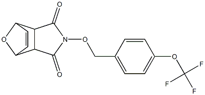 4-{[4-(trifluoromethoxy)benzyl]oxy}-10-oxa-4-azatricyclo[5.2.1.0~2,6~]dec-8-ene-3,5-dione 结构式