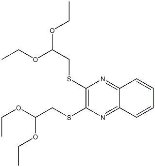 2,3-di[(2,2-diethoxyethyl)thio]quinoxaline 结构式