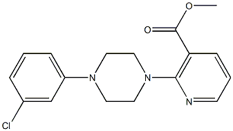 methyl 2-[4-(3-chlorophenyl)piperazino]nicotinate 结构式