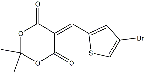 5-[(4-bromo-2-thienyl)methylidene]-2,2-dimethyl-1,3-dioxane-4,6-dione 结构式