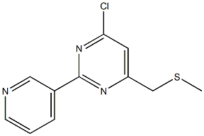 4-chloro-6-[(methylsulfanyl)methyl]-2-(3-pyridinyl)pyrimidine 结构式