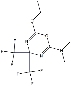 N2,N2-dimethyl-6-ethoxy-4,4-di(trifluoromethyl)-4H-1,3,5-oxadiazin-2-amine 结构式