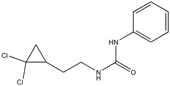 N-[2-(2,2-dichlorocyclopropyl)ethyl]-N'-phenylurea 结构式