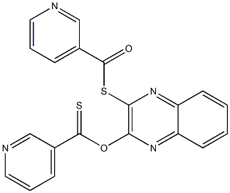 3-[(3-pyridylcarbonyl)thio]quinoxalin-2-yl pyridine-3-carbothioate 结构式