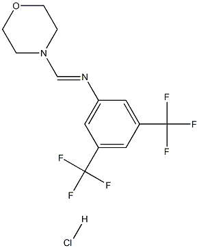 N1-morpholinomethylidene-3,5-di(trifluoromethyl)aniline hydrochloride 结构式