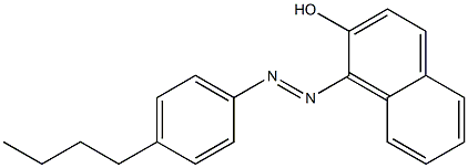 1-[2-(4-butylphenyl)diaz-1-enyl]-2-naphthol 结构式