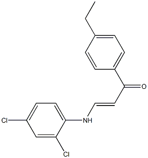 3-(2,4-dichloroanilino)-1-(4-ethylphenyl)prop-2-en-1-one 结构式