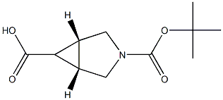 (1R,5S)-3-(tert-butoxycarbonyl)-3-azabicyclo[3.1.0]hexane-6-carboxylic acid 结构式