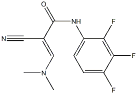 N1-(2,3,4-trifluorophenyl)-2-cyano-3-(dimethylamino)acrylamide 结构式