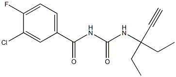 N-(3-chloro-4-fluorobenzoyl)-N'-(1,1-diethylprop-2-ynyl)urea 结构式