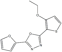 2-(3-ethoxy-2-thienyl)-5-(2-furyl)-1,3,4-oxadiazole 结构式