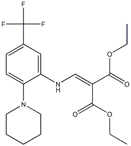 diethyl 2-{[2-piperidino-5-(trifluoromethyl)anilino]methylidene}malonate 结构式