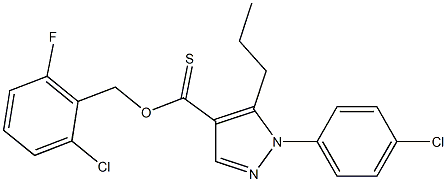 2-chloro-6-fluorobenzyl 1-(4-chlorophenyl)-5-propyl-1H-pyrazole-4-carbothioate 结构式