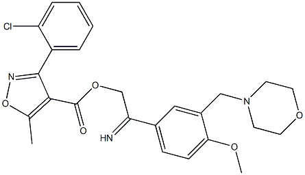 4-{5-[({[3-(2-chlorophenyl)-5-methylisoxazol-4-yl]carbonyl}oxy)ethanimidoyl]-2-methoxybenzyl}morpholine 结构式