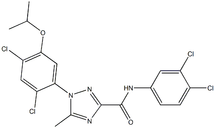 1-(2,4-dichloro-5-isopropoxyphenyl)-N-(3,4-dichlorophenyl)-5-methyl-1H-1,2,4-triazole-3-carboxamide 结构式