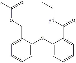 2-({2-[(ethylamino)carbonyl]phenyl}thio)benzyl acetate 结构式