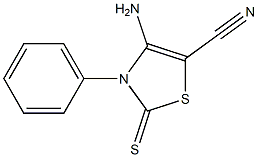 4-amino-3-phenyl-2-thioxo-2,3-dihydro-1,3-thiazole-5-carbonitrile 结构式