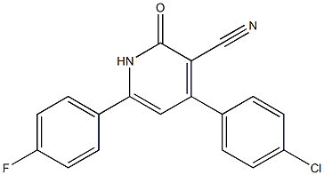 4-(4-chlorophenyl)-6-(4-fluorophenyl)-2-oxo-1,2-dihydro-3-pyridinecarbonitrile 结构式
