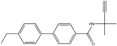 N-(1,1-dimethylprop-2-ynyl)-4'-ethyl[1,1'-biphenyl]-4-carboxamide 结构式