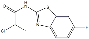 2-chloro-N-(6-fluoro-1,3-benzothiazol-2-yl)propanamide 结构式