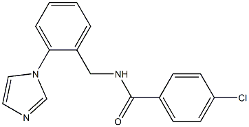 4-chloro-N-[2-(1H-imidazol-1-yl)benzyl]benzenecarboxamide 结构式