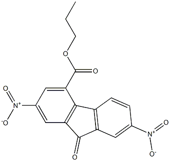 propyl 2,7-dinitro-9-oxo-9H-fluorene-4-carboxylate 结构式