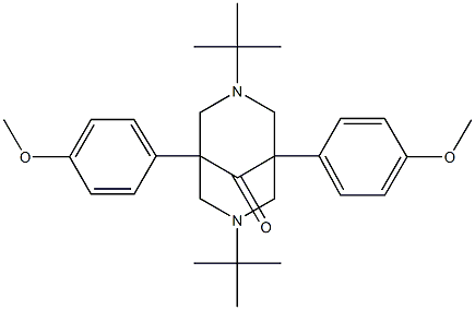 3,7-di(tert-butyl)-1,5-bis(4-methoxyphenyl)-3,7-diazabicyclo[3.3.1]nonan-9-one 结构式