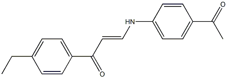 3-(4-acetylanilino)-1-(4-ethylphenyl)prop-2-en-1-one 结构式