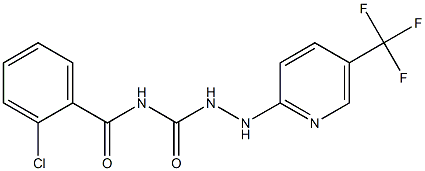 N1-(2-chlorobenzoyl)-2-[5-(trifluoromethyl)-2-pyridyl]hydrazine-1-carboxamide 结构式