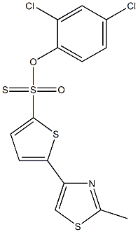 2,4-dichlorophenyl 5-(2-methyl-1,3-thiazol-4-yl)thiophene-2-sulfonothioate 结构式