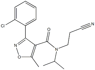 N4-(2-cyanoethyl)-N4-isopropyl-3-(2-chlorophenyl)-5-methyl-4-isoxazolecarboxamide 结构式