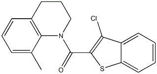 (3-chlorobenzo[b]thiophen-2-yl)(8-methyl-1,2,3,4-tetrahydroquinolin-1-yl)methanone 结构式