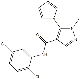 N4-(2,5-dichlorophenyl)-1-methyl-5-(1H-pyrrol-1-yl)-1H-pyrazole-4-carboxamide 结构式