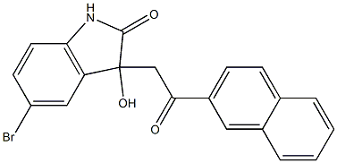 5-bromo-3-hydroxy-3-[2-(2-naphthyl)-2-oxoethyl]indolin-2-one 结构式