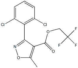 2,2,2-trifluoroethyl 3-(2,6-dichlorophenyl)-5-methylisoxazole-4-carboxylate 结构式