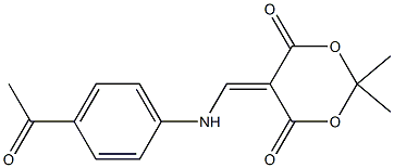 5-[(4-acetylanilino)methylene]-2,2-dimethyl-1,3-dioxane-4,6-dione 结构式