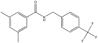 3,5-dimethyl-N-[4-(trifluoromethyl)benzyl]benzenecarboxamide 结构式