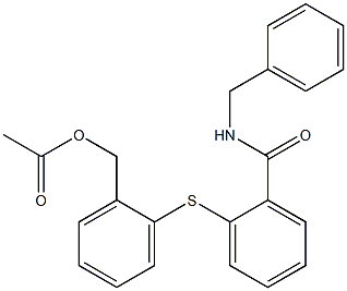 2-({2-[(benzylamino)carbonyl]phenyl}thio)benzyl acetate 结构式