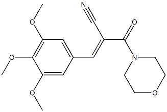 2-(morpholinocarbonyl)-3-(3,4,5-trimethoxyphenyl)acrylonitrile 结构式