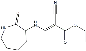 ethyl 2-cyano-3-[(2-oxoazepan-3-yl)amino]acrylate 结构式