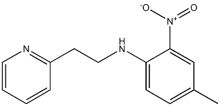 N1-[2-(2-pyridyl)ethyl]-4-methyl-2-nitroaniline 结构式